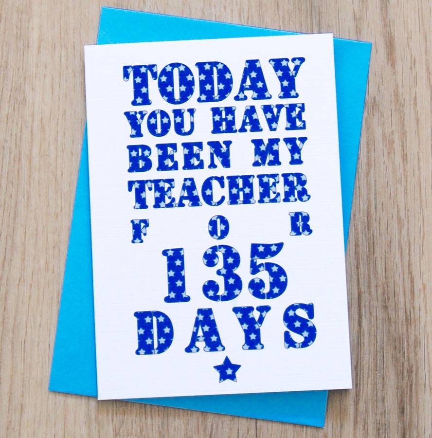 personalised days you've been my teacher card by ruby wren designs ...