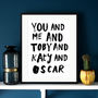 'You And Me And…' Family Typographic Print, thumbnail 1 of 2