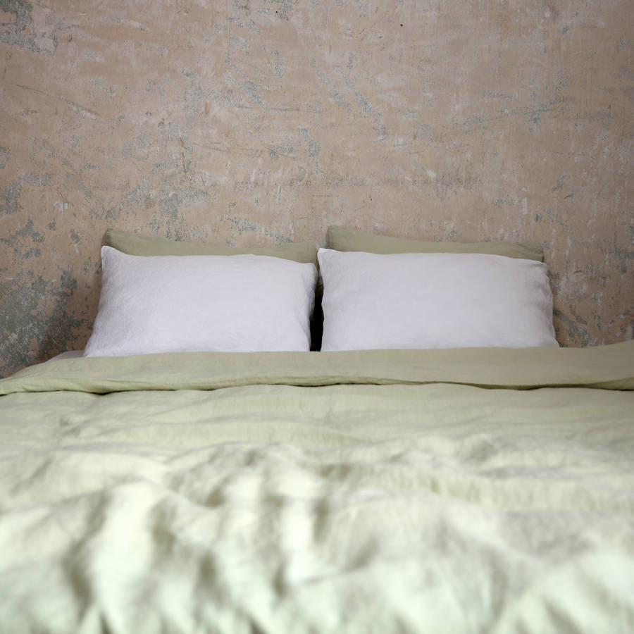 stone washed bed linen duvet by linenme | notonthehighstreet.com