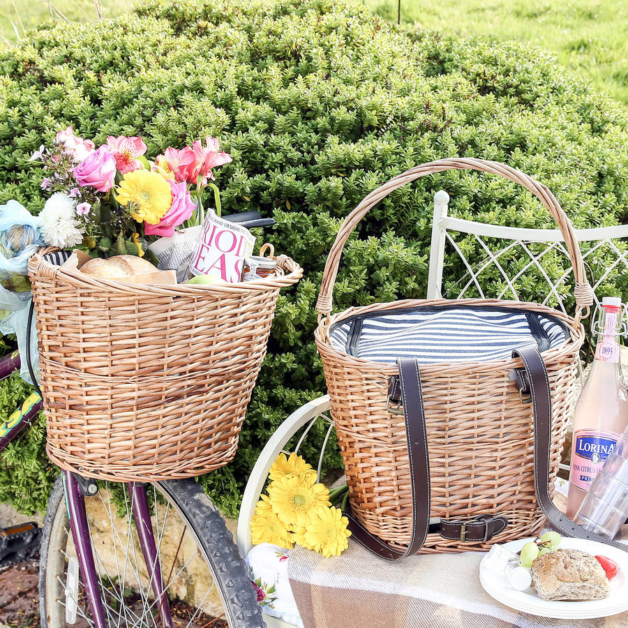 four person bicycle duo picnic basket set by dibor | notonthehighstreet.com