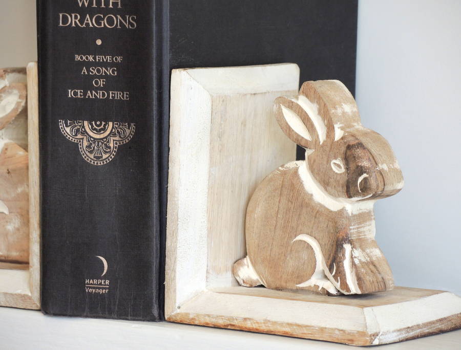 Carved Fox Bookends By The Alphabet Gift Shop