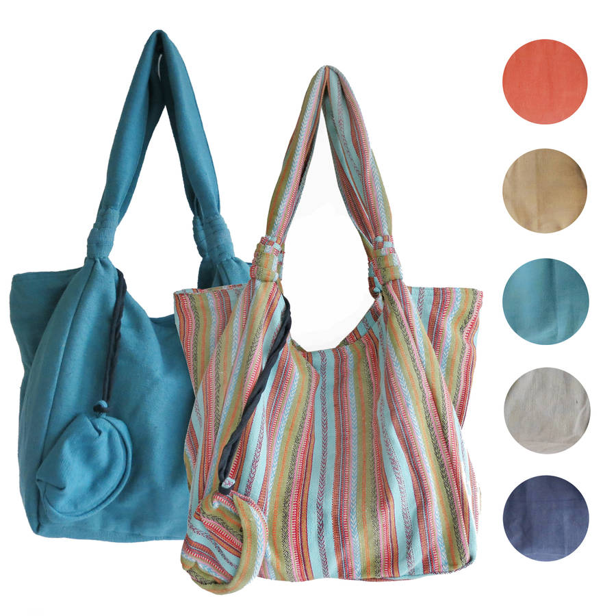 Jogi Shopper Beach Bag With Detachable Zip Purse By AURA QUE ...