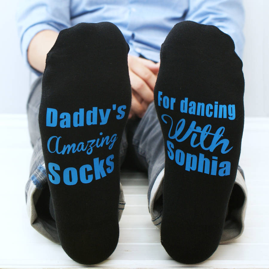 personalised mens dancing socks by sparks and daughters ...