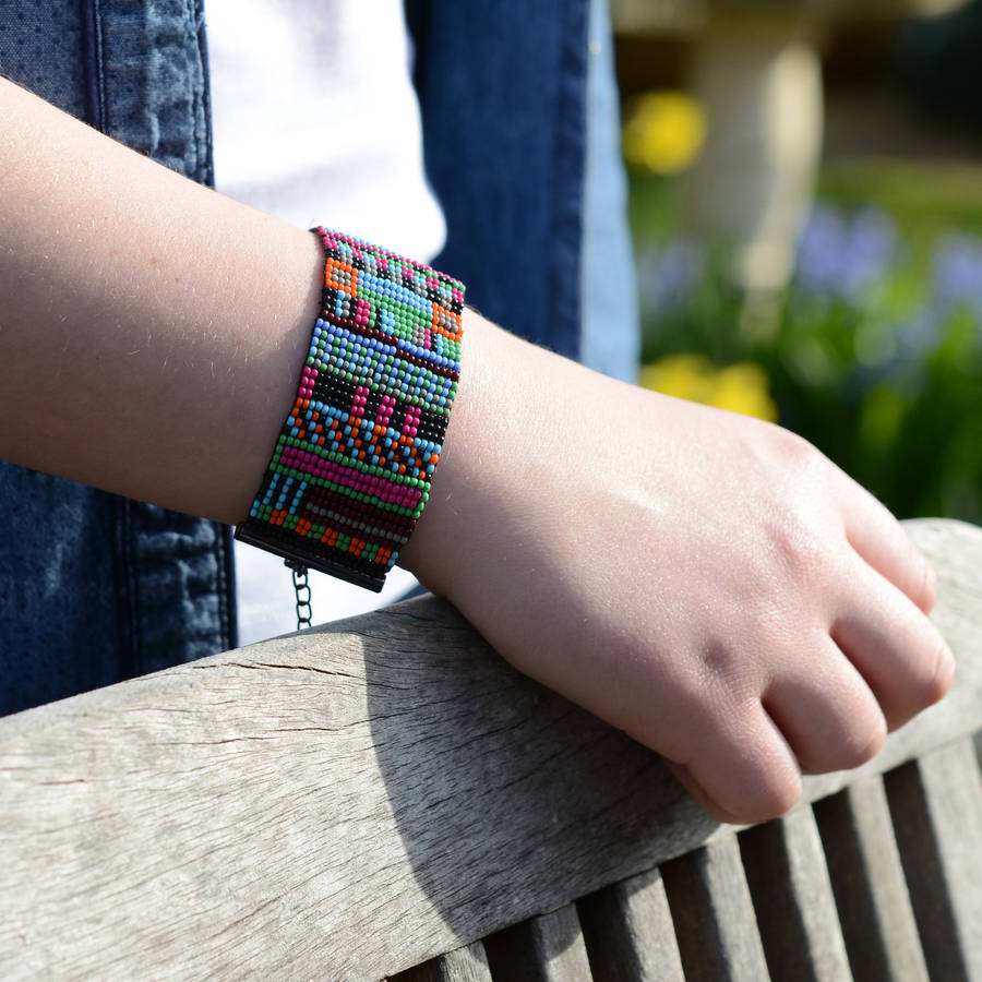 Aztec Beaded Bracelet By Home & Glory | notonthehighstreet.com