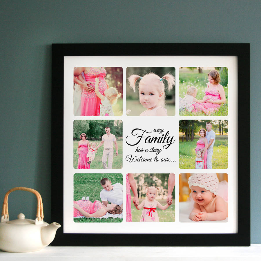 Personalised Message Family Collage Canvas Or Print By Cherry Pete ...