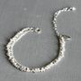Pearl And Silver Row Bracelet, thumbnail 1 of 5