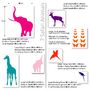 Seven Safari Animal Wall Stickers New Sizes, thumbnail 6 of 8