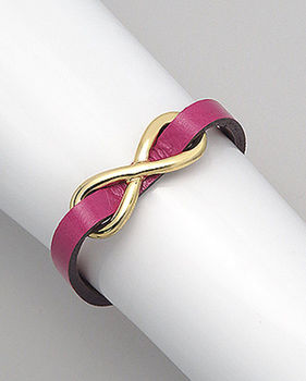 Infinity Leather Bracelet With T Bar Clasp, 3 of 6