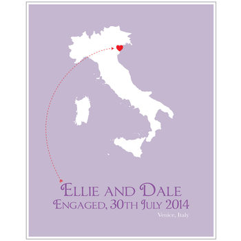 Engaged In Rome Personalised Print, 5 of 11
