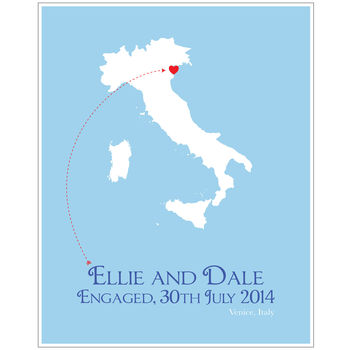 Engaged In Rome Personalised Print, 6 of 11