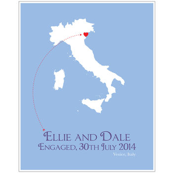 Engaged In Rome Personalised Print, 7 of 11
