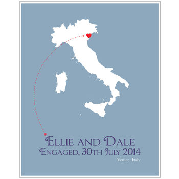 Engaged In Rome Personalised Print, 8 of 11