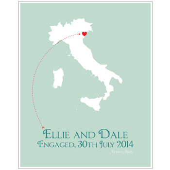 Engaged In Rome Personalised Print, 9 of 11
