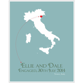Engaged In Rome Personalised Print, 10 of 11