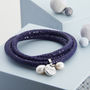 Personalised Leather And Pearl Triple Wrap Bracelet, thumbnail 2 of 8