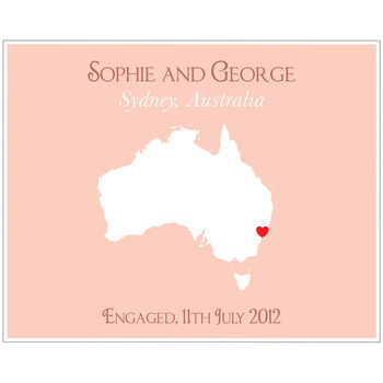 Engaged In Sydney Personalised Print, 3 of 11