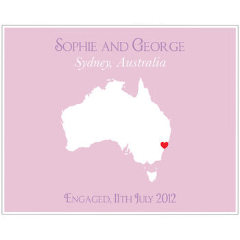 Engaged In Sydney Personalised Print, 4 of 11