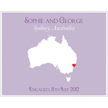 Engaged In Sydney Personalised Print, 5 of 11