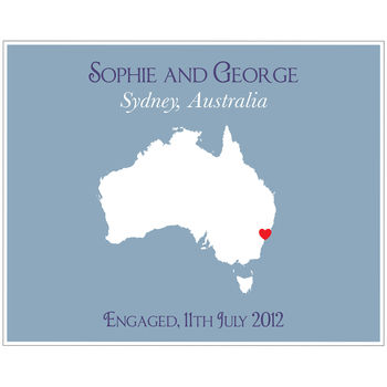 Engaged In Sydney Personalised Print, 8 of 11
