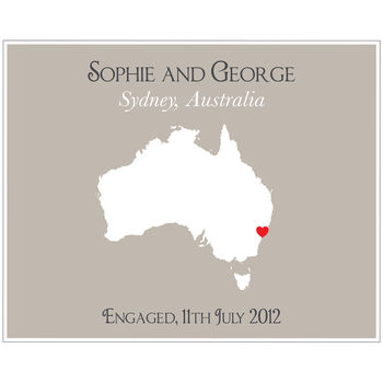 Engaged In Sydney Personalised Print, 11 of 11