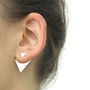 Triangle Two Way Sterling Silver Earring Jackets, thumbnail 1 of 6