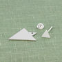 Triangle Two Way Sterling Silver Earring Jackets, thumbnail 4 of 6
