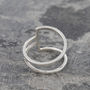 Geometric Silver Square Wire Ring, thumbnail 3 of 5