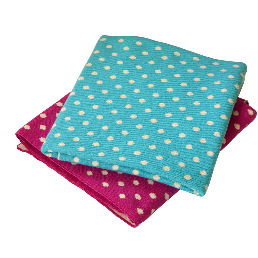 polka dot baby blanket by jodie byrne | notonthehighstreet.com