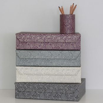 Recycled Paisley A4 Storage Box File, 5 of 7