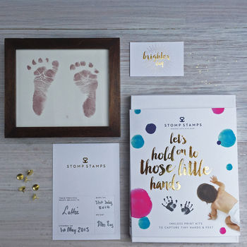 Baby Shower Inkless Handprint Footprint Kit, 2 of 6