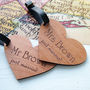 Just Married Personalised Heart Luggage Tags, thumbnail 1 of 5