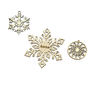Set Of Three Personalised Wooden Snowflake Decorations, thumbnail 3 of 3