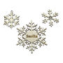 White Christmas Personalised Snowflake Decorations Set, thumbnail 2 of 2