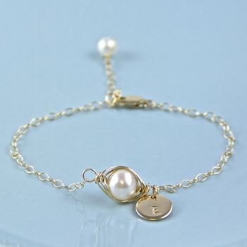 Wrapped Pearl Chain Bracelet, 3 of 9