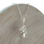 Sterling Silver Lop Eared Rabbit Necklace, thumbnail 2 of 6