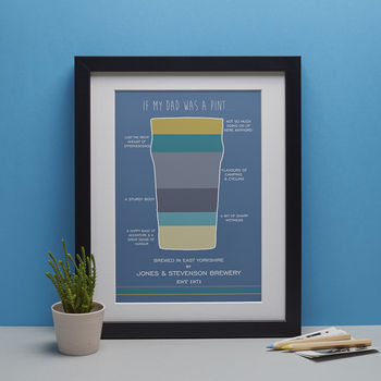 'If My Dad Was A Pint…' Personalised Print, 2 of 6