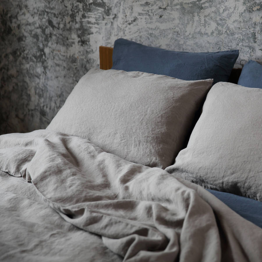 stone washed bed linen pillow case by linenme | notonthehighstreet.com