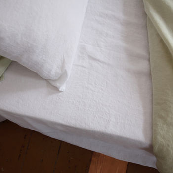 Stone Washed Bed Linen Flat Sheet, 5 of 12