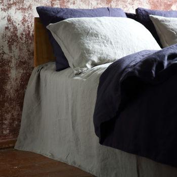 Stone Washed Bed Linen Flat Sheet, 7 of 12