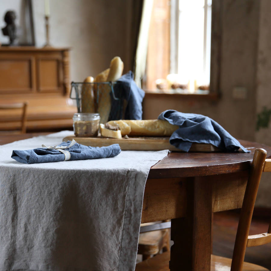 stone washed linen runner by linenme | notonthehighstreet.com