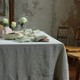 Stone Washed Silver Linen Tablecloth, thumbnail 3 of 4