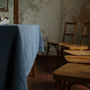 Stone Washed Blue Linen Tablecloth, thumbnail 3 of 5