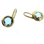 Blue Topaz And Gold Vermeil Earrings, thumbnail 2 of 5