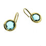 Blue Topaz And Gold Vermeil Earrings, thumbnail 3 of 5