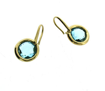 Blue Topaz And Gold Vermeil Earrings, 3 of 5