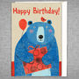 Bear Happy Birthday Card, thumbnail 1 of 2