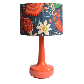 Bell Bottom Table Lamp With Carnation Floral Shade, 2 of 2