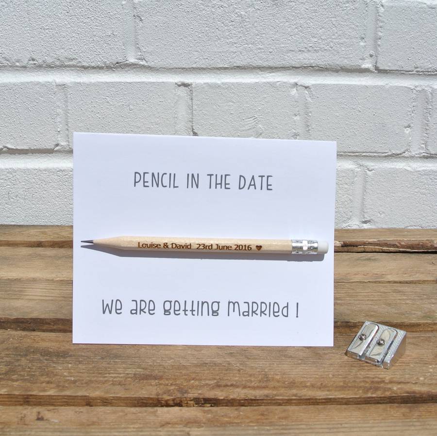 Pencil In The Date Card By Pink Biscuits