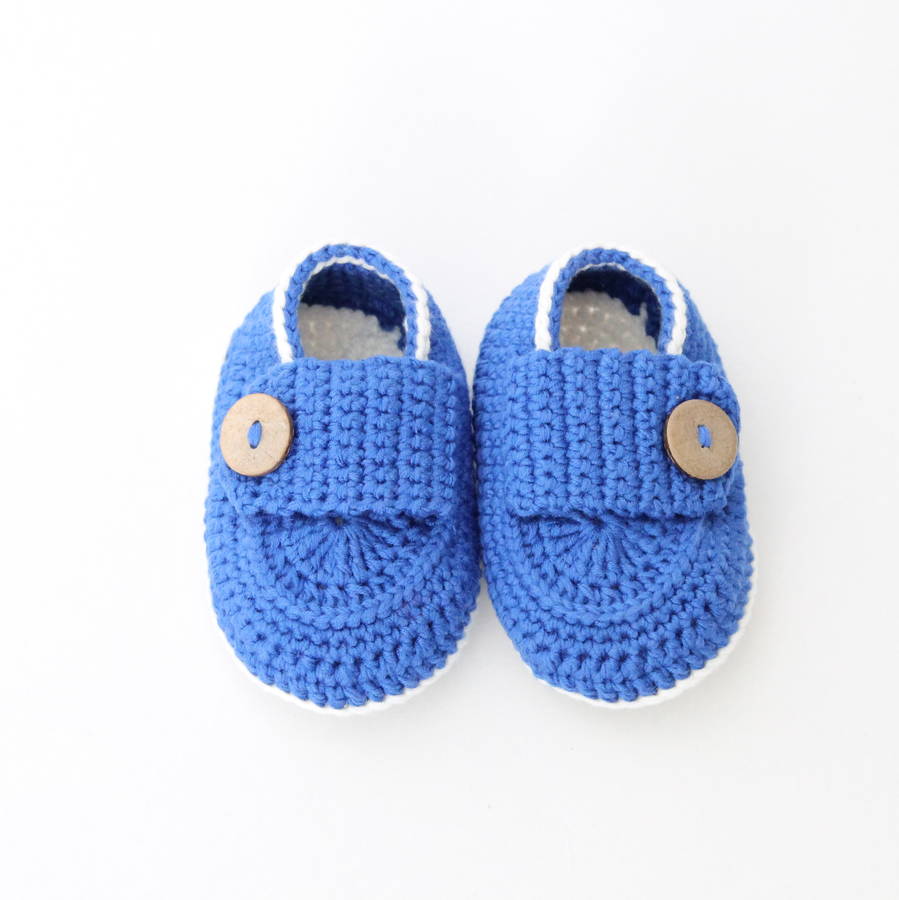 Baby Boy Shoes By Attic   Original Hand Crochet Baby Boy Shoes 