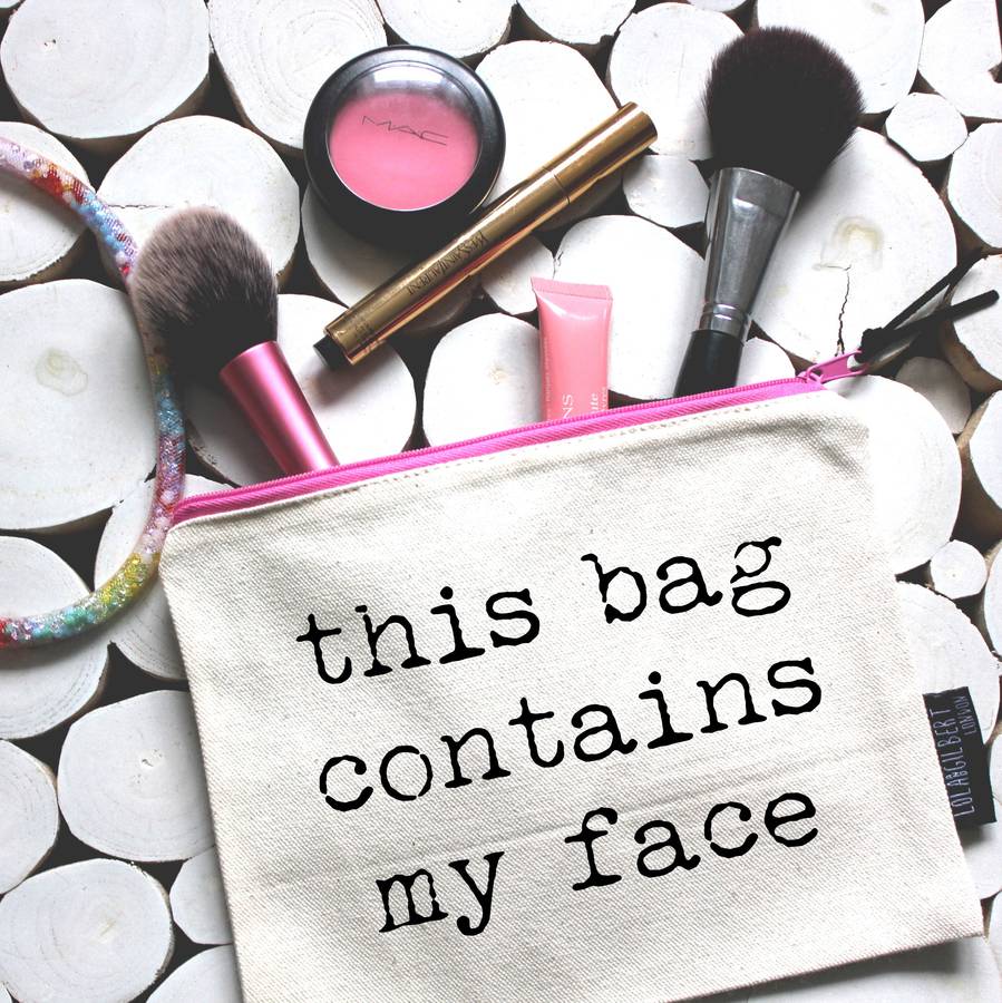 'This Bag Contains My Face' Pouch, 1 of 6
